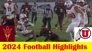 16 Utah vs Arizona State Football Game Highlights 10 11 2024 [upl. by Ahsatin]