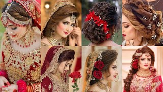 Bridal hairstyle for long hair  hair style girl for wedding  kashees hair style [upl. by Elidad]