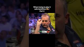 When trying to play it safe backfires 🤯🎯  Subscribe for daily darts darts mvg philtaylor [upl. by Ayisan]