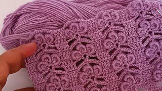 It will suit everything very well crochet flower embossed crochet stitch [upl. by Arron217]