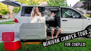 Converted Minivan Camper Tour  Minivan Life in our Volkswagen Routan [upl. by Dnivra383]