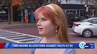 Two hazing allegations against frats at Syracuse University [upl. by Anavoig]