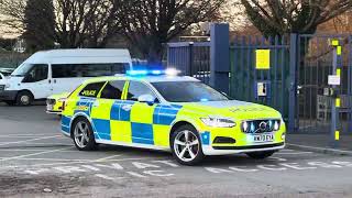 Police Volvo V90 Responding to an Emergency Call from Almondsbury Police Station near Bristol [upl. by Zurkow]