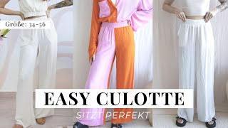 Easy Palazzo Hose mit Gummizug nähen  Nähanleitung zum Schnittmuster [upl. by Nyrac]