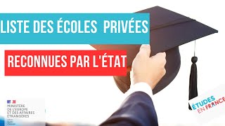 Les écoles privées reconnu par létat en France liste des écoles privées en France [upl. by Sande]