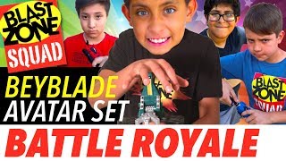 Beyblade Burst Avatar Set Battle Royale Beyblade Battle Tournament amp Giveaway [upl. by Hnaht]