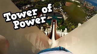 Siam Park  Tower Of Power Slide Through Shark Tank Onride POV [upl. by Dare950]