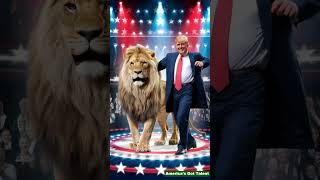 President Donald Trump and lion perform on Americas Got Talent Stage [upl. by Munster]