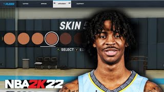 NBA 2K22 JA MORANT FACE CREATION CURRENT GEN AND NEXT GEN BEST FACE CREATION 2K22 [upl. by Esilram]