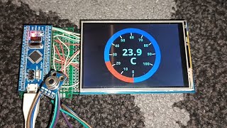 GY906 MLX90614 ILI9486 TFT STM32 STM32F103 RINGMETER GUI FONT [upl. by Irek]