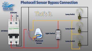 Photocell Sensor Bypass Connection Light wiring [upl. by Camm518]