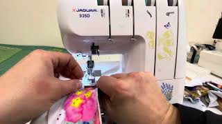 Sewing with the jaguar 935d Overlocker [upl. by Ynaoj]