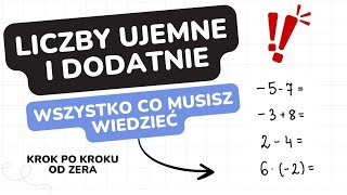 Liczby dodatnie i ujemne  wszystko co musisz wiedzieć ✨ [upl. by Evilc39]