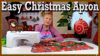 Easy Christmas Apron  The Sewing Room Channel [upl. by Gerson]