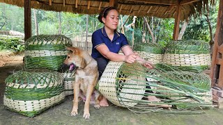 Handmade Bamboo Basket Weaving Process  Take Care Chickens Birds Pigs Duck  Live With Nature [upl. by Aidni]