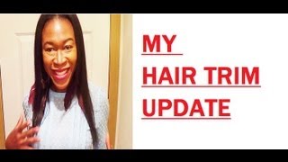 Hair Update 2 My Hair Trimmed Relaxed Hair  Texlaxed Hair [upl. by Ishmul]