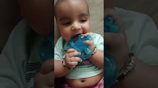 Cute baby playing with teether kabootar fuurr fuurrshorts [upl. by Girardo]