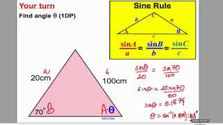 Sine and Cosine Rule 1 GCSE Higher Maths Tutorial 17 [upl. by Serra286]