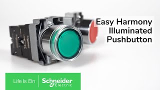 Illuminated Push button switch from Easy Harmony  Schneider Electric [upl. by Laucsap]