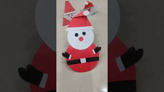 How to make paper Santa Claus merrychristmas christmasdecorcraft shorts [upl. by Outlaw]