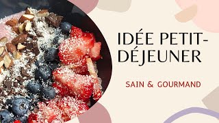 Idée petitdéjeuner sain et gourmand 🫐🍓petitdejeuner recette degustation food [upl. by Bullen]