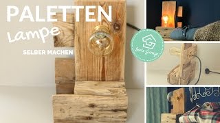 Lampe selber bauen aus Paletten  DIY Lampe  Stehlampe  Upcycling  Palettenmöbel  Anleitung [upl. by Varion]