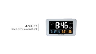 AcuRite 13040 IntelliTime Clock with Indoor Temperature and USB Charger [upl. by Lilaj240]