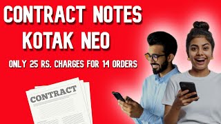 Kotak Neo Contract Note For Options Selling [upl. by Adidnac]