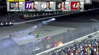 NASCAR Crash at CocaCola 400 [upl. by Drofnil]