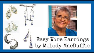 Easy Wire Earrings with Melody MacDuffee  Beaded Earring Tutorial [upl. by Nanci232]