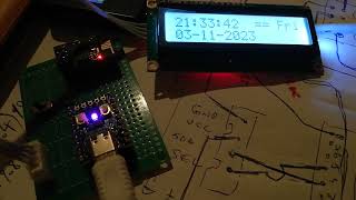 ceas NTP cu statie meteo RP2040Zero si ESP826601 pe afisaj i2c LCD1602 3 [upl. by Frederico234]