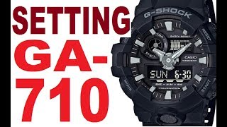 Casio GShock GA710 manual 5522 [upl. by Waldemar756]