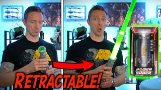 Worlds 1st Retractable Lightsaber For Sale Power Saber Unboxing  Review [upl. by Carlene905]