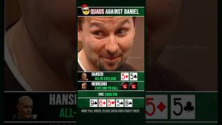 Quads aginst Daniel Negreanu poker [upl. by Neerihs]