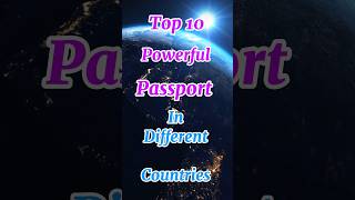 Top 10 powerful passport in the world 🌍 top10amazingfactsoftheworld [upl. by Analli430]