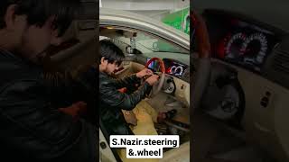 toyota altus installing wooden multimedia steering wheel ytshort shortvideo cars youtubeshorts [upl. by Ihab335]