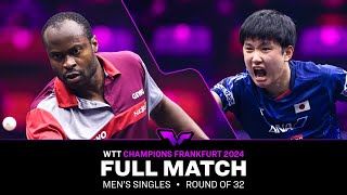 FULL MATCH  Quadri Aruna vs Tomokazu Harimoto  MS R32  WTTFrankfurt 2024 [upl. by Adnorehs]