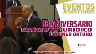 Domingo Ortuño  Secretario del Sindicato de Salud  87 Aniversario del Estatuto Jurídico de FSTSE [upl. by Francis]