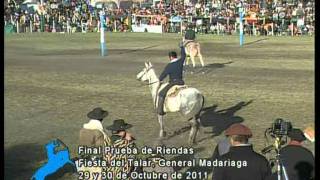 Final de la Prueba de Riendas en la Fiesta del Talar de Gral Madariaga 2011 [upl. by Ynnavoeg]