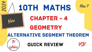 10thMaths mathswithvsk6794 Chapter 4 Geometry Alternative segment theorem 10thmaths tnsyllabus [upl. by Leahcimal]