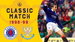 Rangers 40 St Johnstone  Van Bronckhorst Sends Gers to Final  Scottish Cup SemiFinal 199899 [upl. by Madelin]