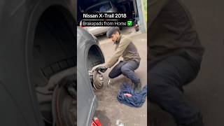 Nissan XTrail Front Brakepads Replace  Anmol Gyawali  reels nissan shorts youtube foryou [upl. by Kcered]