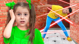 Eva and Dad Escape Room and other Challenges for kids [upl. by Miller]