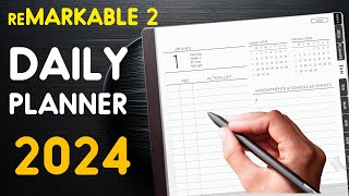 Remarkable 2 Daily Planner 2024  Best Digital Planner [upl. by Aharon]