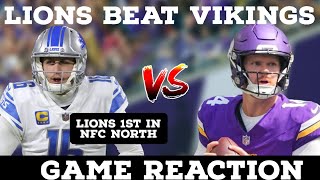 Lions beat Vikings game reaction [upl. by Emersen]