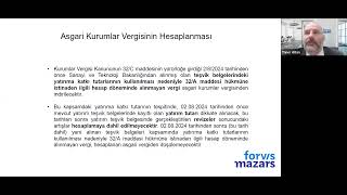 WEBINAR Yurt İçi Asgari Kurumlar Vergisi [upl. by Notniuqal]