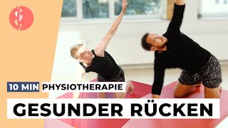 Gesunder Rücken 10 Minuten Physiotherapie zum Mitmachen gegen Verspannungen  Rückenschmerzen [upl. by Kitti872]