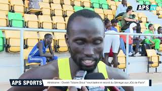 Athlétisme  Cheikh Tidiane Diouf quotveut battre le record du Sénégal aux JOJ de Parisquot [upl. by Hayse]