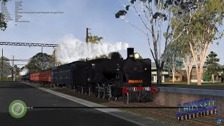 Open Rails K190 amp D3 639 SteamRail charter to Epping  AU VIC Epping to Melbourne Route [upl. by Wiener901]