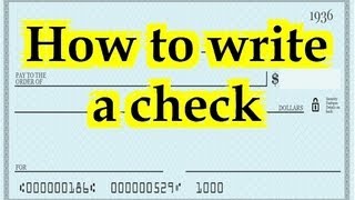 How to write a check [upl. by Rafaelita]